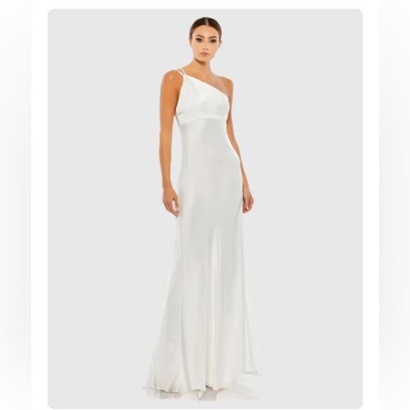 Ieena by Mac Duggal Double Strap One Shoulder Dress 55385 - Picture 1 of 10